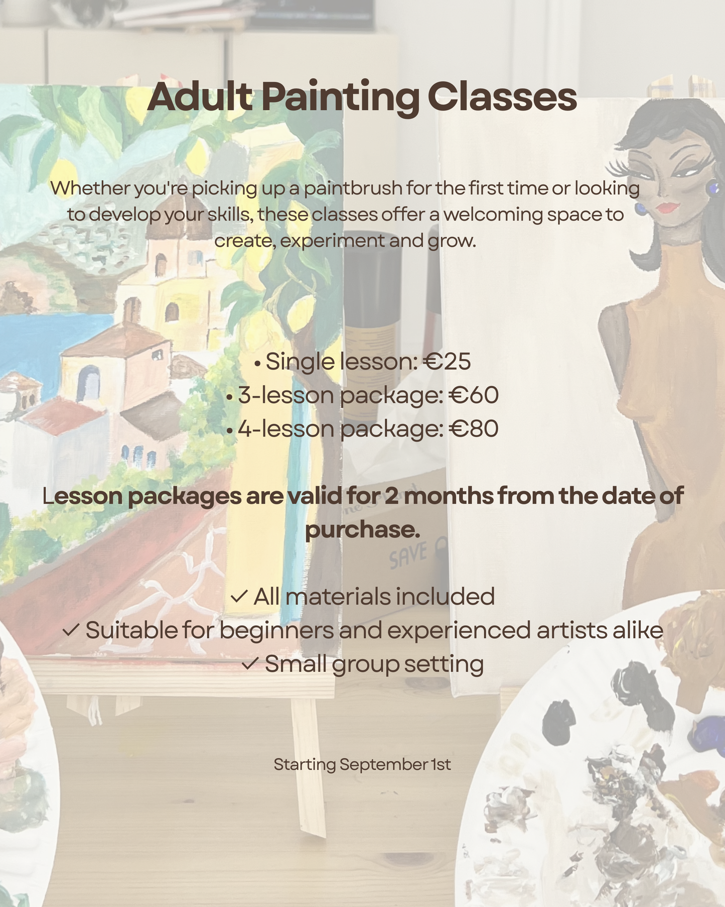 Adult Painting Class | Mondays 18:00–20:00