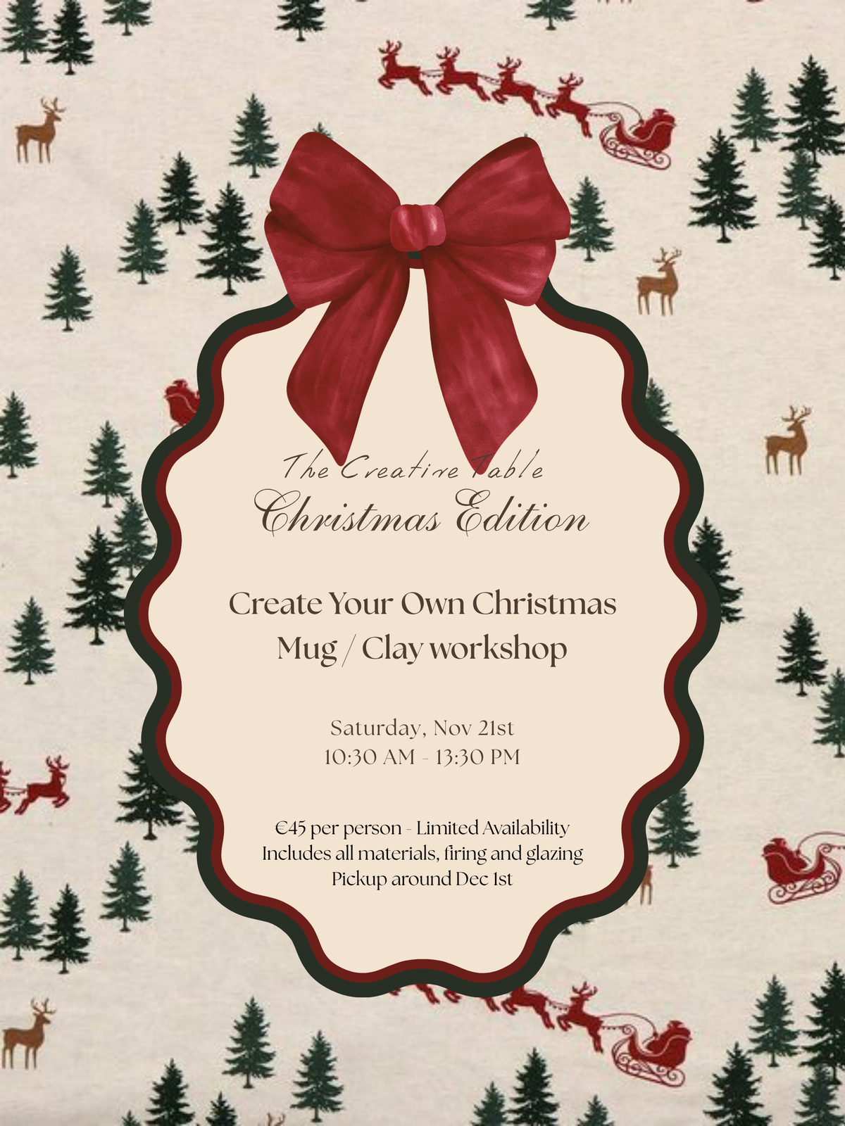Create Your Own Christmas Mug | Clay Workshop
