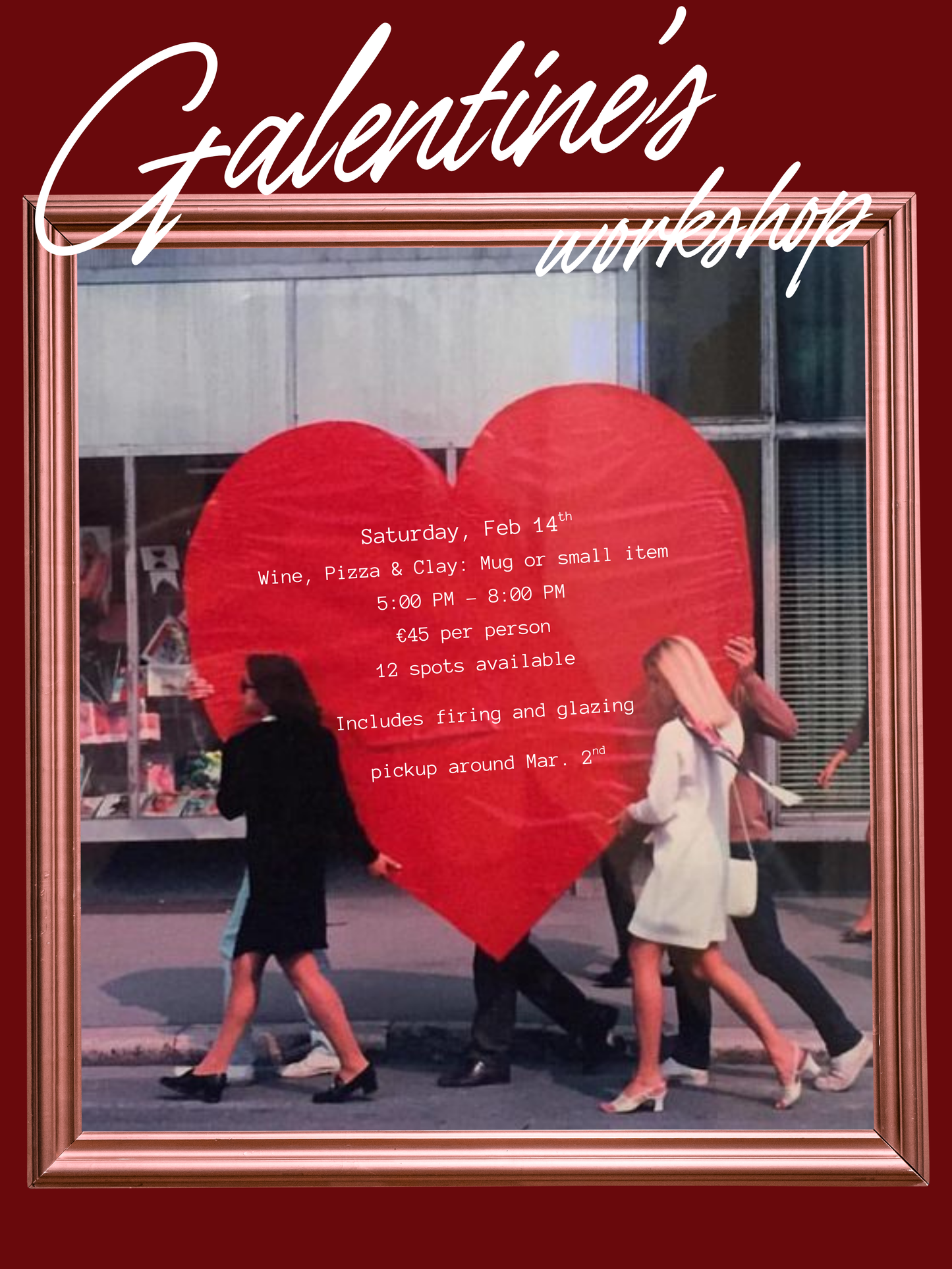 Galentine’s Evening: Wine, Pizza & Clay (Mug or small item)