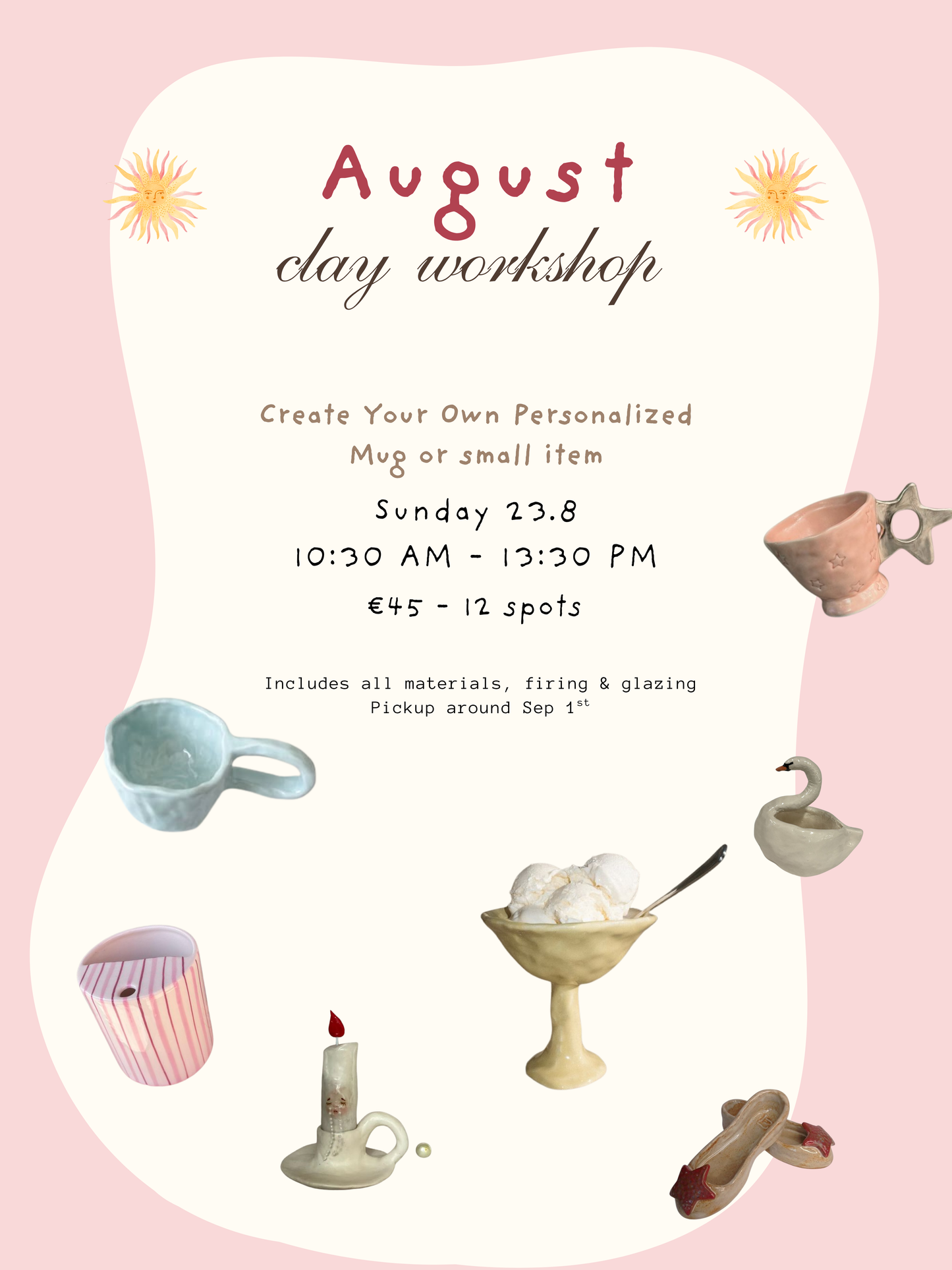 Clay Workshop - August 23rd 10:30 - 13:30