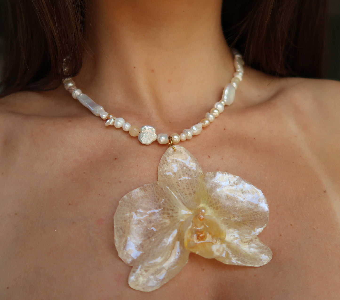 "EOS" Orchid Necklace