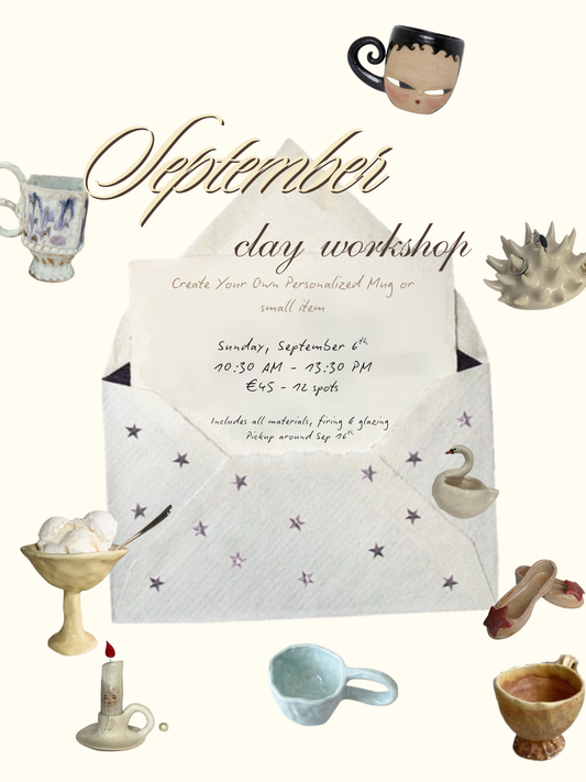 Clay Workshop - September 6th 10:30 - 13:30