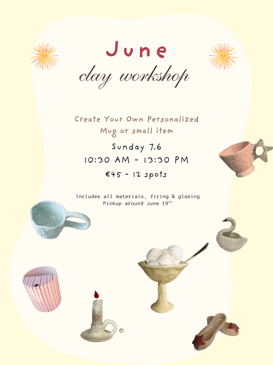 Clay Workshop - June 7th 10:30 - 13:30