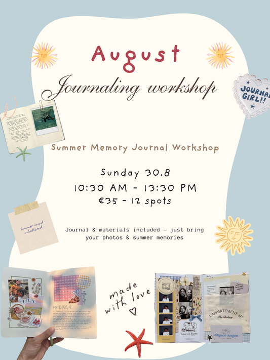Summer Journal Workshop - August 30th 10:30 - 13:30